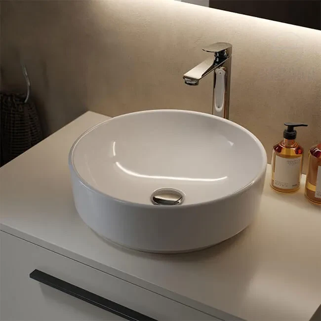 حوض i.Life دائري 40 سم فوق سطح أفقي G573301 لون أبيض من ايديال ستاندرد اي لايف IdealStandard (طلب مسبق)