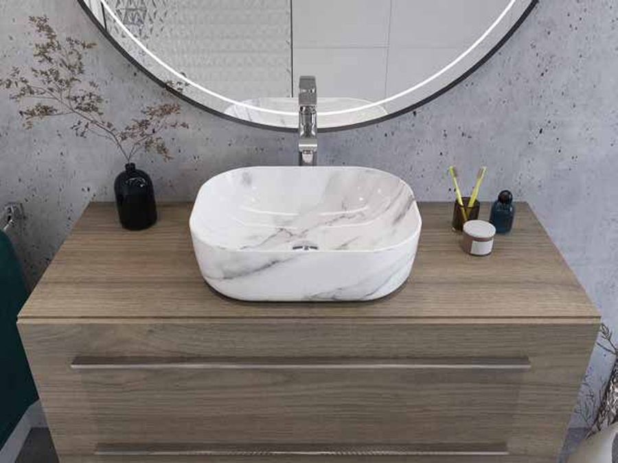 حوض فوق سطح فيجا 46 سم ساني بيور كالاكاتا