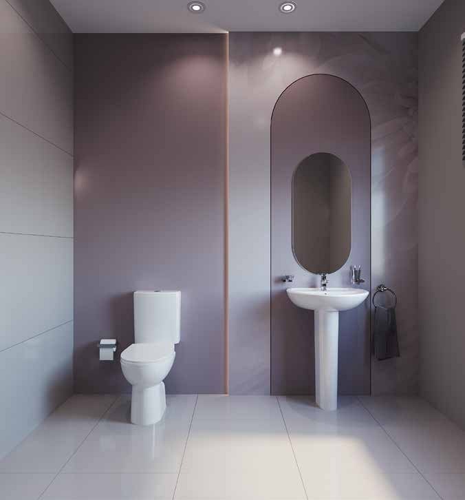 طقم فلورا 60 سم سيديلي ذاتي الغلق ساني بيور أبيض