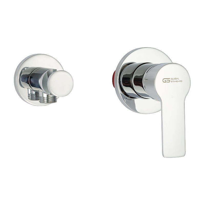 جسم خلاط شطاف دفن مع مخرج دفن بالحامل 1/2 × 1/2 بوصة جلوبال استاندرد سكاي كروم (L3801-CP) (طلب مسبق)